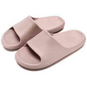Unisex Slides Women / Men Quick Drying Shower Slippers, Waterproof Cloud PINK